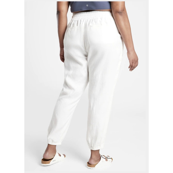 Athleta Cabo Linen Jogger Size 16 in Calla Lily White - Picture 2 of 6